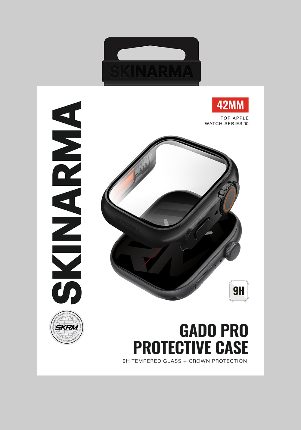 Skinarma Gado Pro Taç Korumalı Kasa ve Ekran Camı – Apple Watch Series 10 42 mm