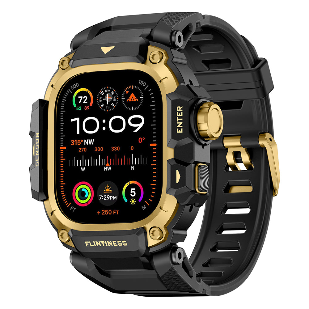 Mohseven Punk Fortress Silikon Kordon ve Koruyucu Kasa – Apple Watch Ultra 49 mm
