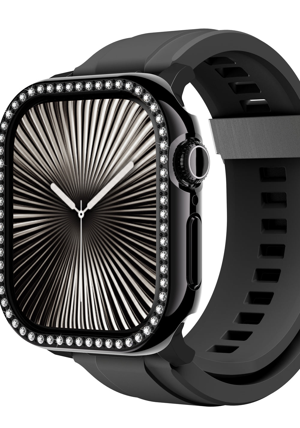 Amazingthing Gleam Fit FullGuard Taşlı PC Kasa ve Ekran Koruması – Apple Watch Series 10 46 mm