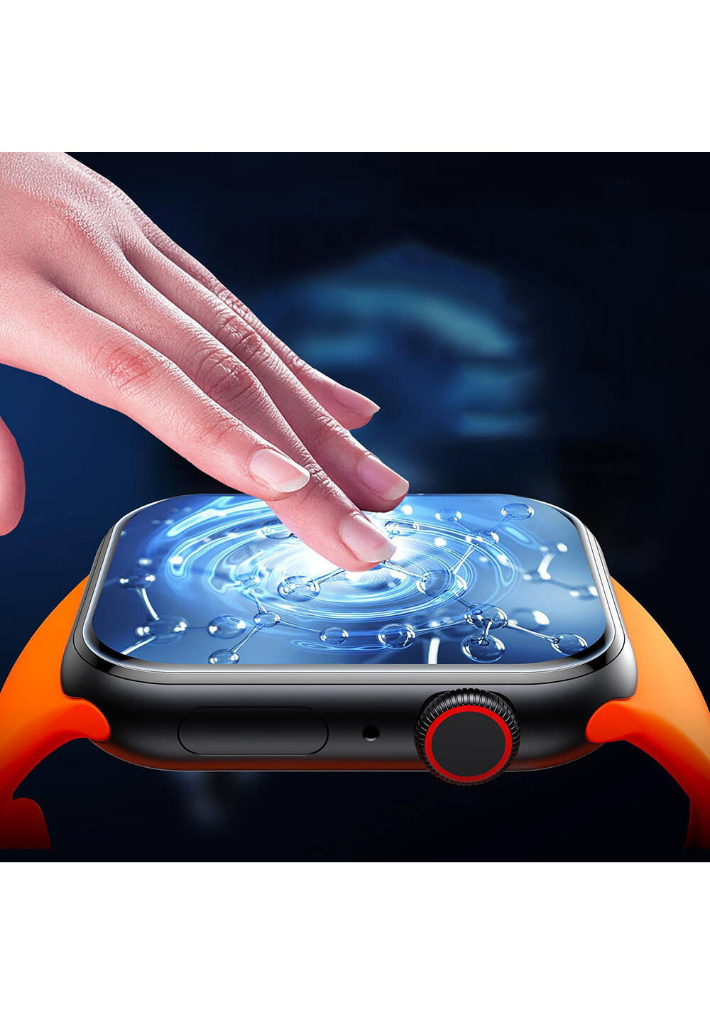 Wiwu Wi-JD105 Easy Install PMMA PET Ekran Koruma Seti – Apple Watch 44 mm