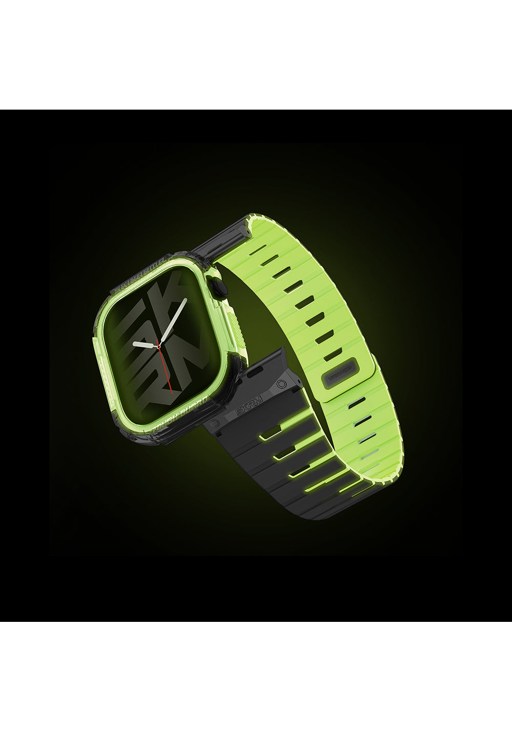 Skinarma Nightglow Atom + Gemini Kordon ve TPU Kasa Seti – Apple Watch Series 10 46 mm
