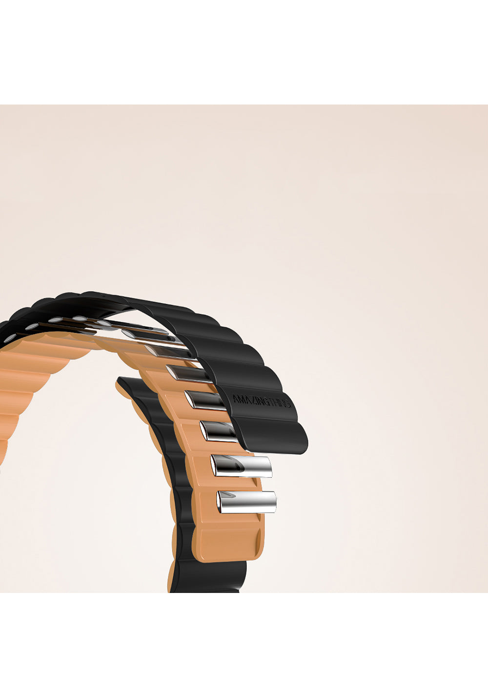 Amazingthing Smoothie Mag Manyetik Silikon Kordon – Apple Watch 45/46/49 mm