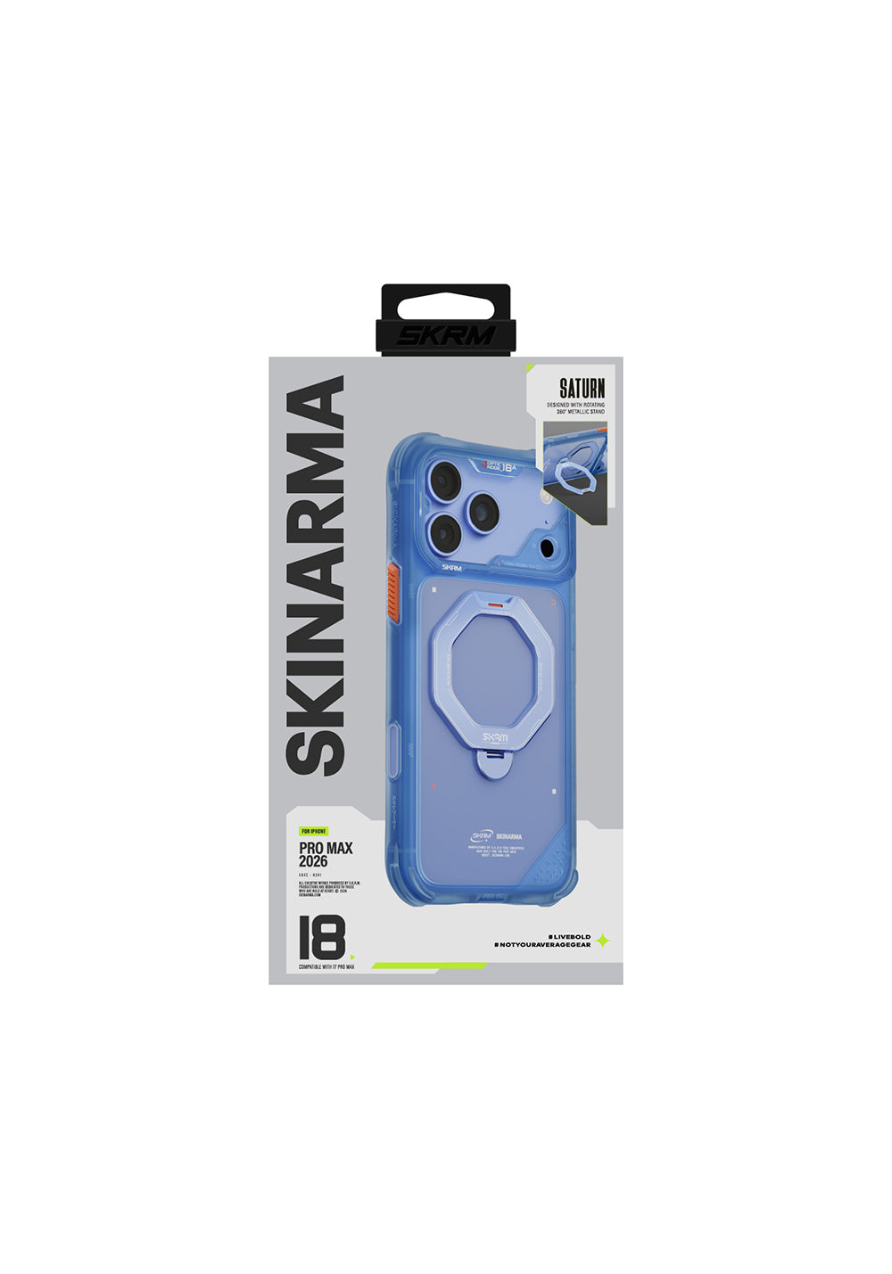 Skinarma Standlı Saturn – iPhone 18 Pro Kılıfı
