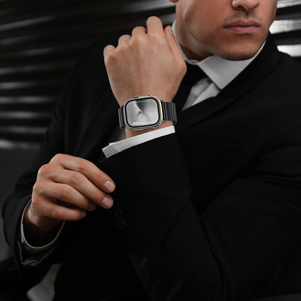 Amazingthing Titan Steel Çelik Kordon – Apple Watch 45/46/49 mm