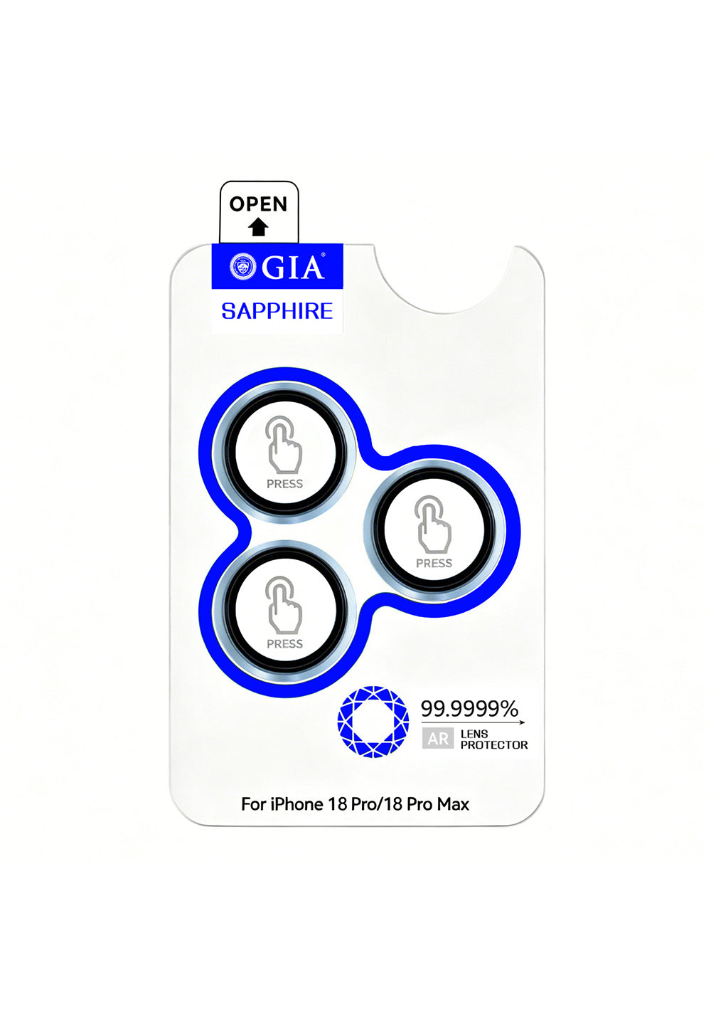 Mohseven Sapphire One by One Alüminyum Safir – iPhone 18 Pro Lens Koruyucusu