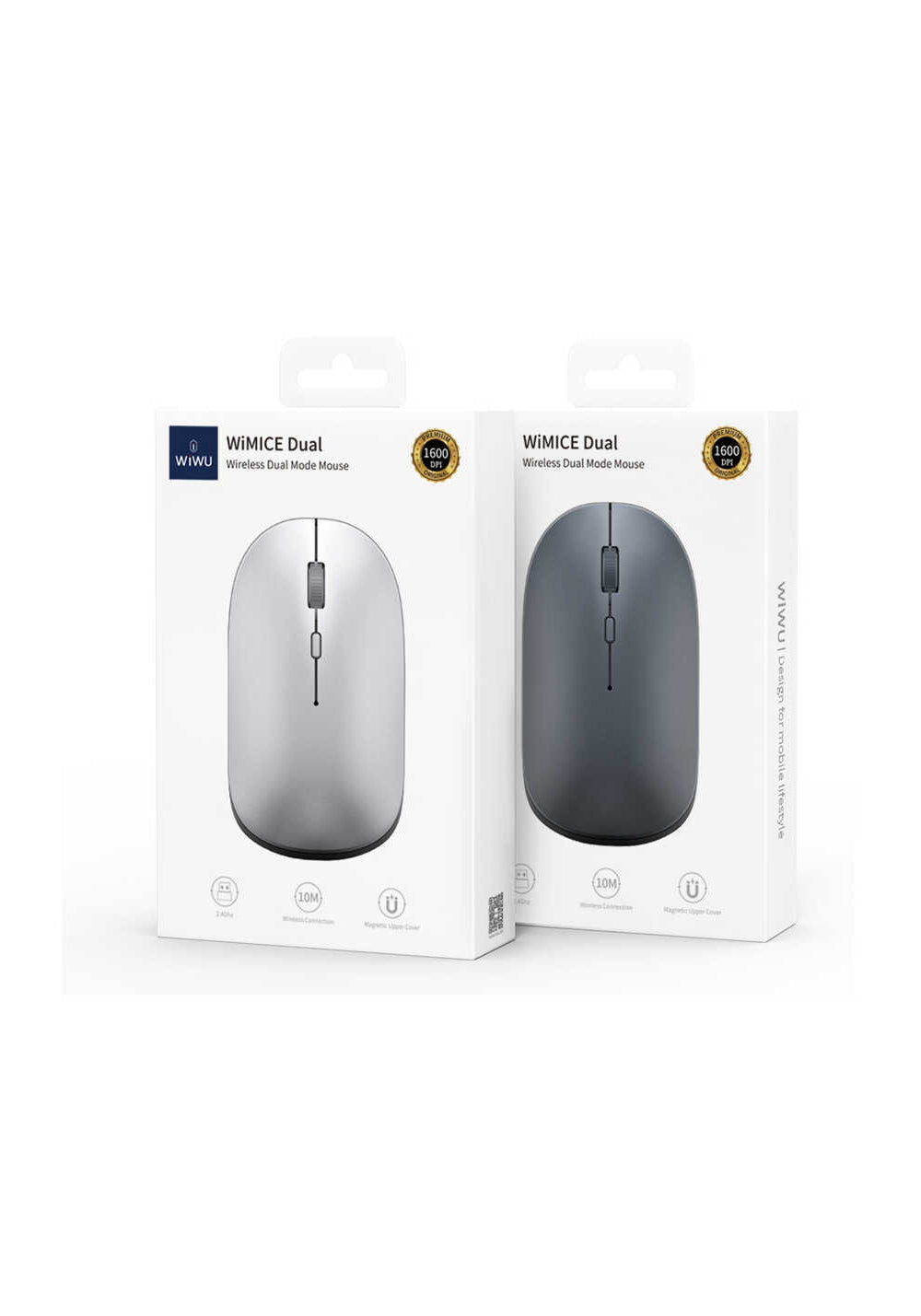 Wiwu WM104 Wimice Lite Dual – 1600 DPI USB-C Şarjlı Mouse