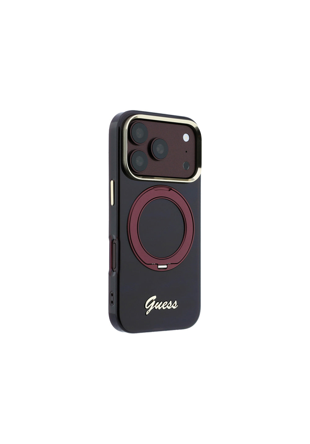 Guess 360° Standlı Silikon Yazı Logolu – iPhone 18 Pro Kılıfı