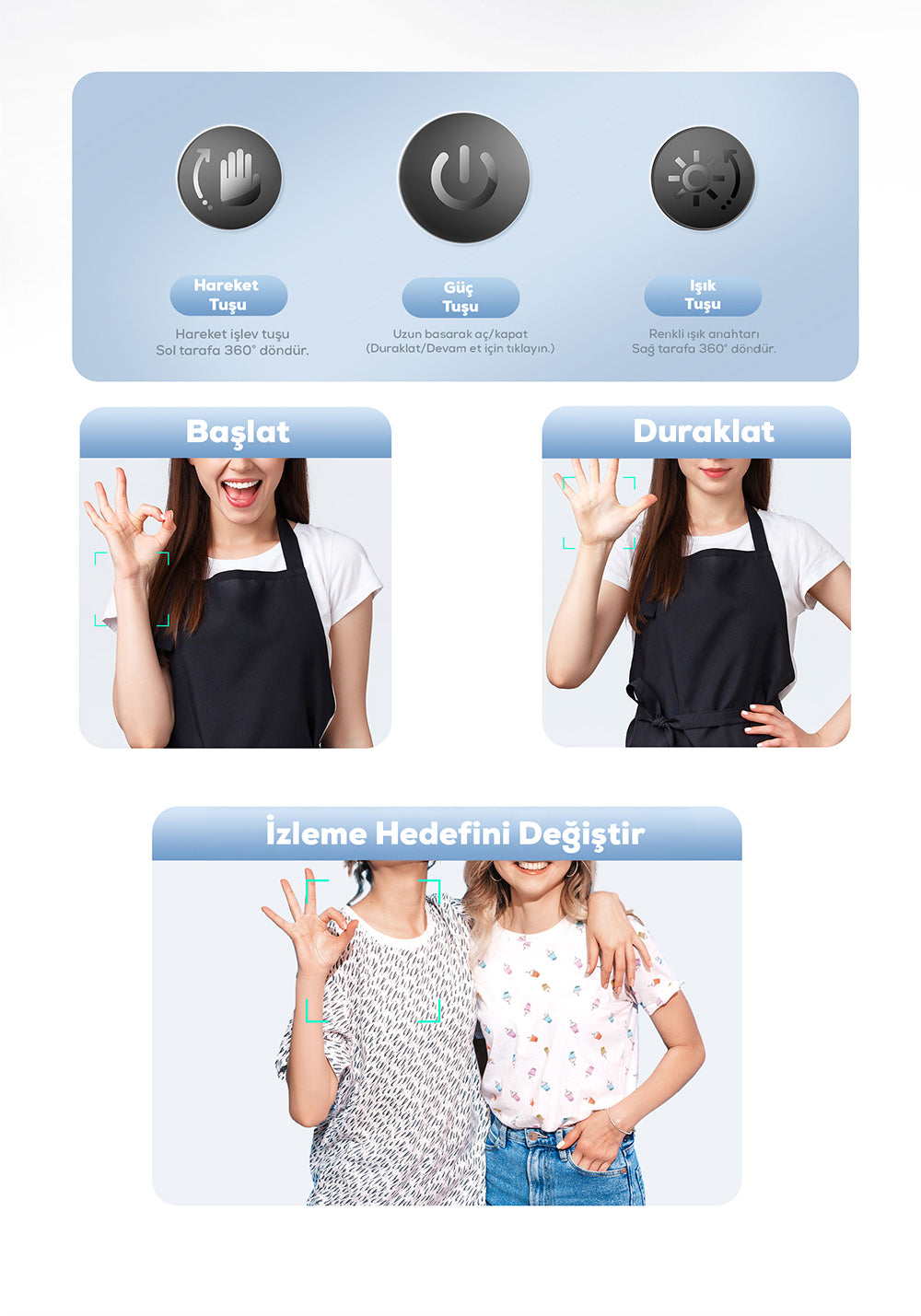 Lenyes LPH104 – 360° Yüz Takipli Yayın Standı