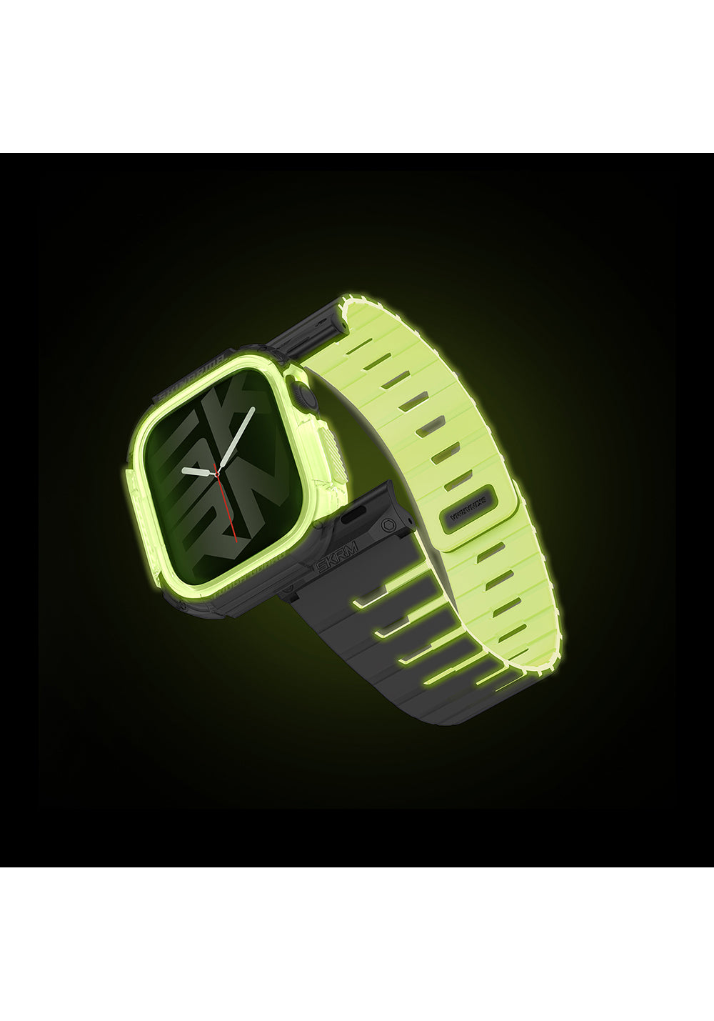 Skinarma Nightglow Atom + Gemini Kordon ve TPU Kasa Seti – Apple Watch Series 10 42 mm