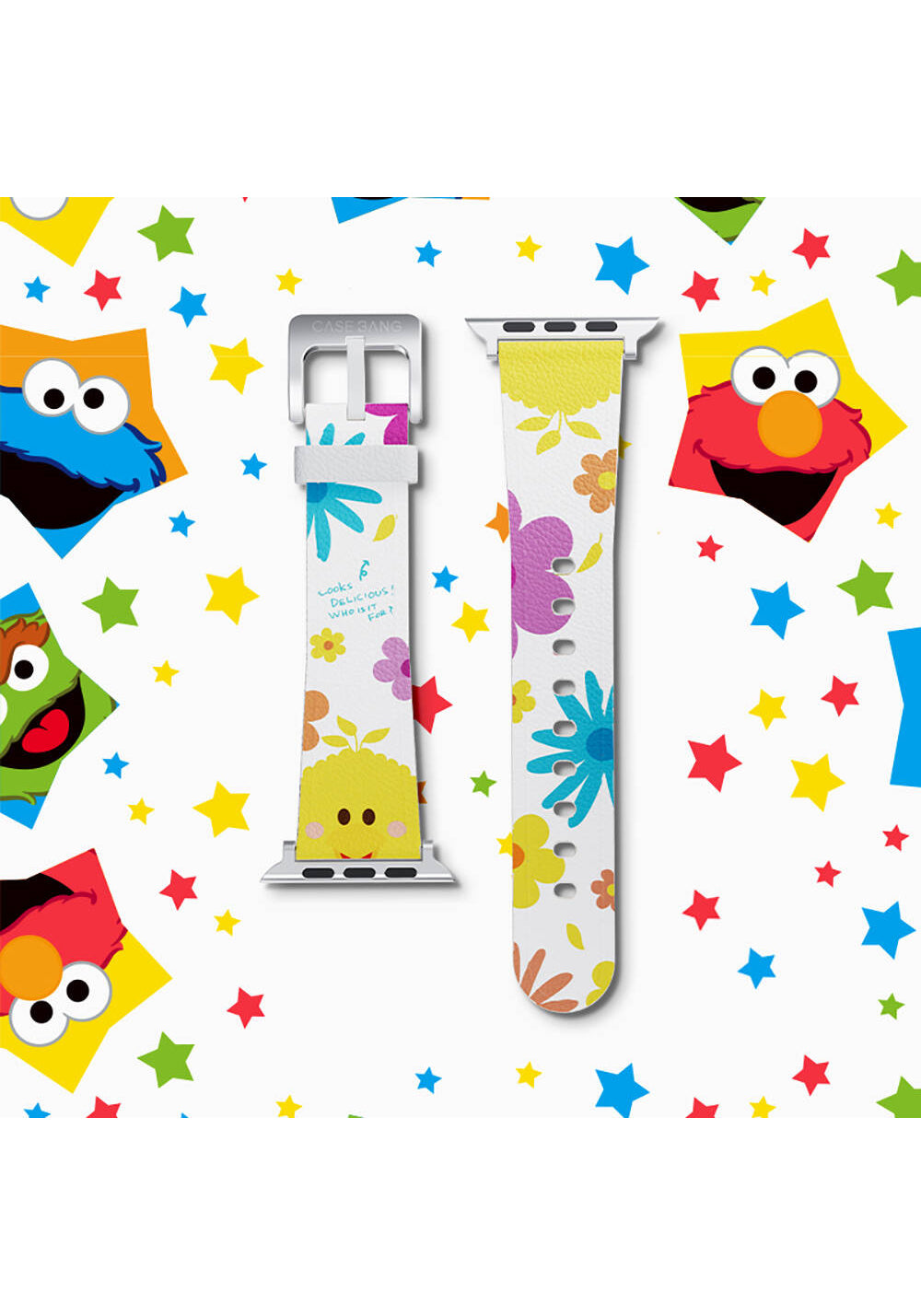Casebang Sesame Street Karakter Desenli Deri Kordon – Apple Watch 38/40/41 mm