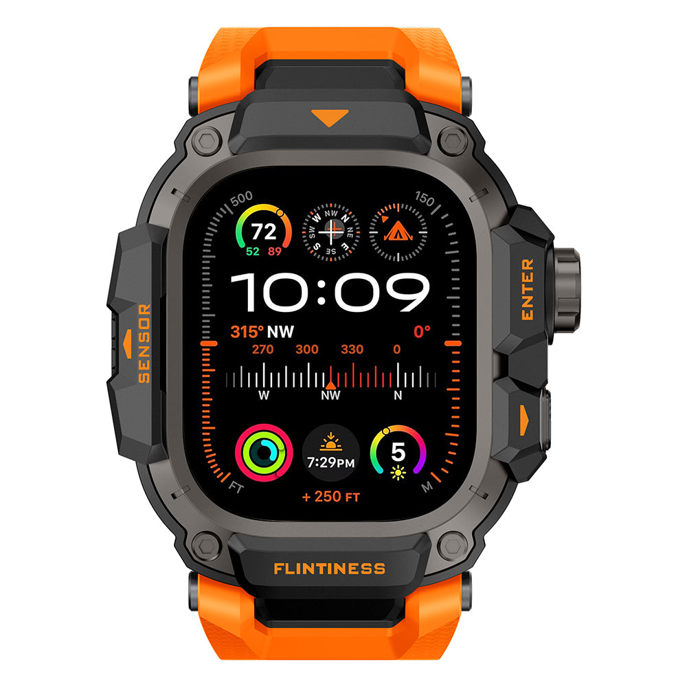 Mohseven Punk Fortress Silikon Kordon ve Koruyucu Kasa – Apple Watch Ultra 49 mm