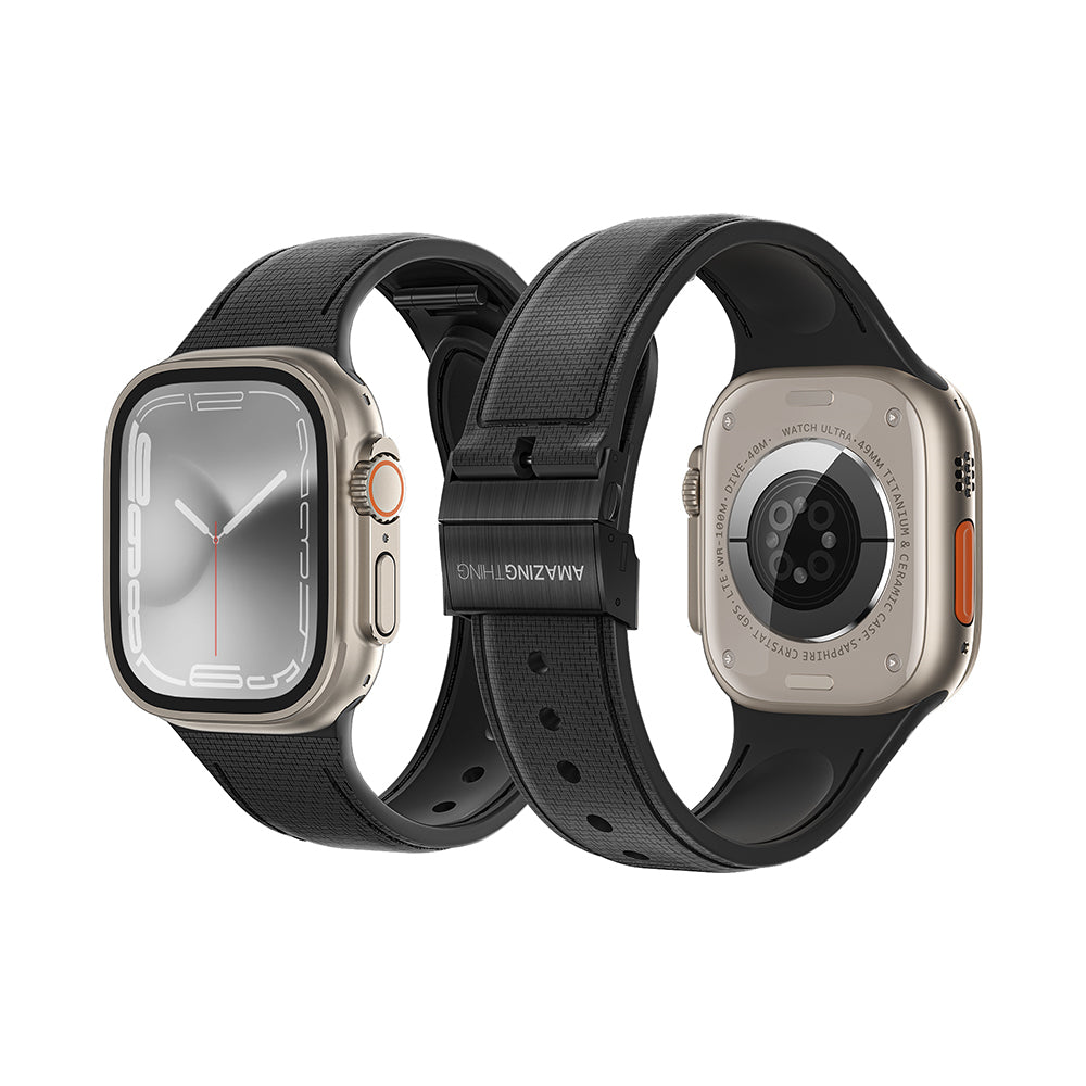 Amazingthing Titan Swift Deri Dokulu Silikon Kordon – Apple Watch ürün görseli