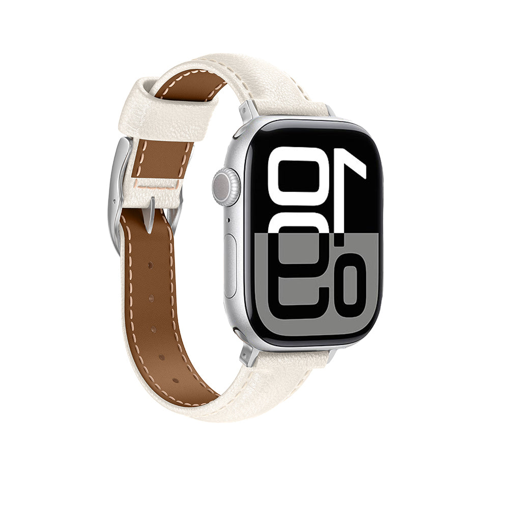 Amazingthing Glamour Class Deri Kordon – Apple Watch 46 mm
