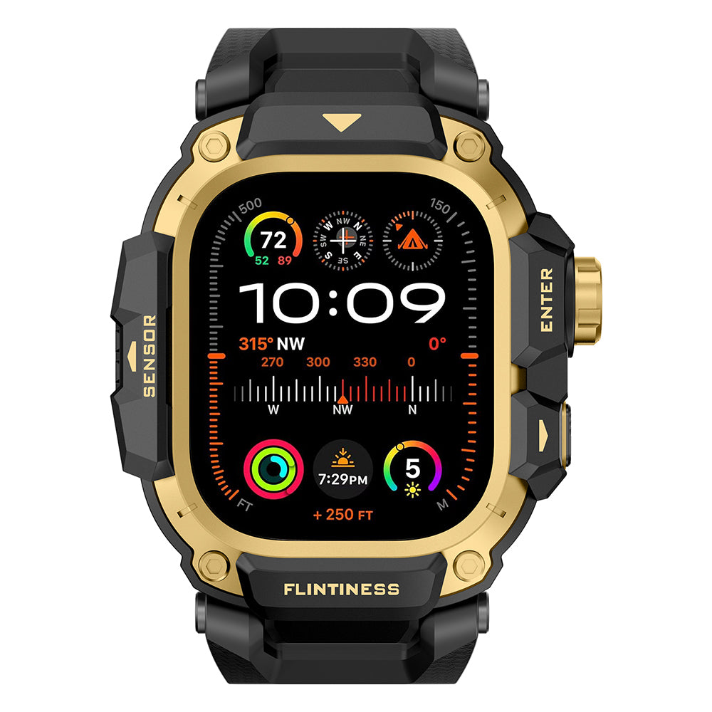 Mohseven Punk Fortress Silikon Kordon ve Koruyucu Kasa – Apple Watch Ultra 49 mm