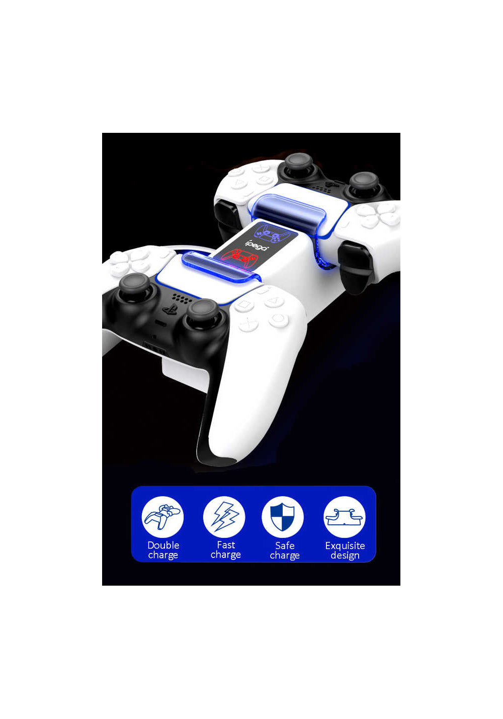iPega PG-P5003 – PS5 DualSense LED Göstergeli Şarj Standı