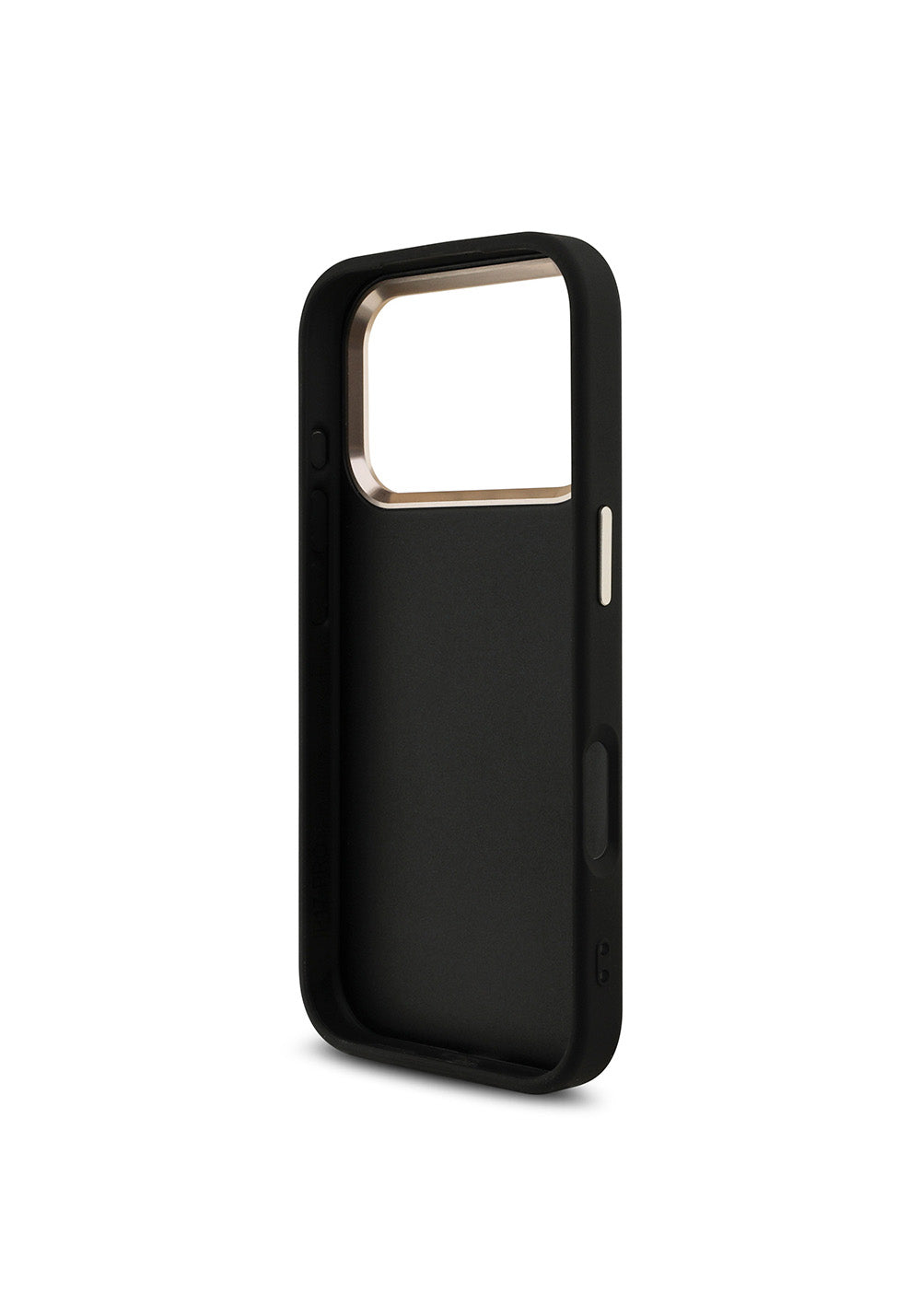 Guess Gold Metal Kamera Çerçeveli 4G Desenli Metal Büyük 4G ve Yazı Logolu – iPhone 18 Pro Kılıfı