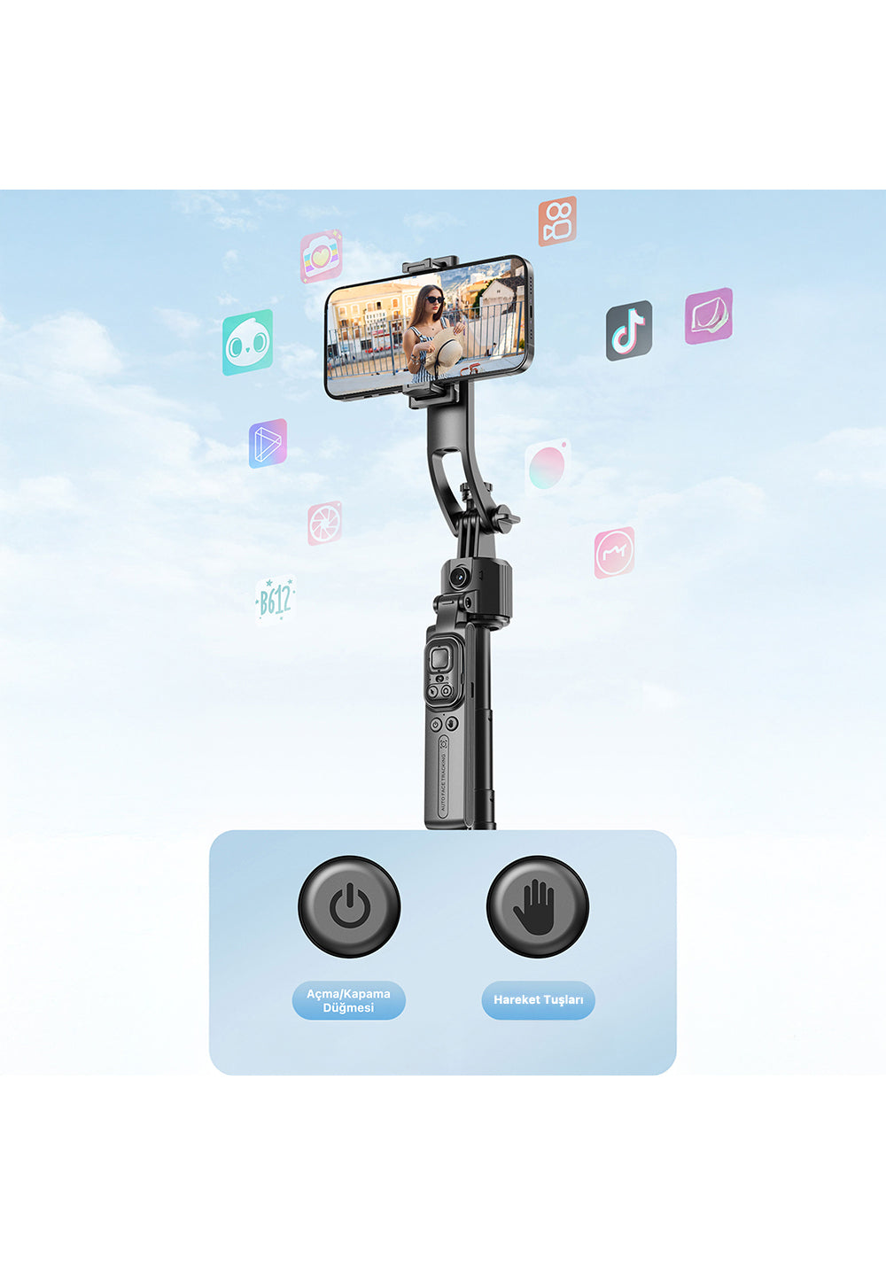 Lenyes LPH107 – Dolgu Işıklı Kumandalı Tripod