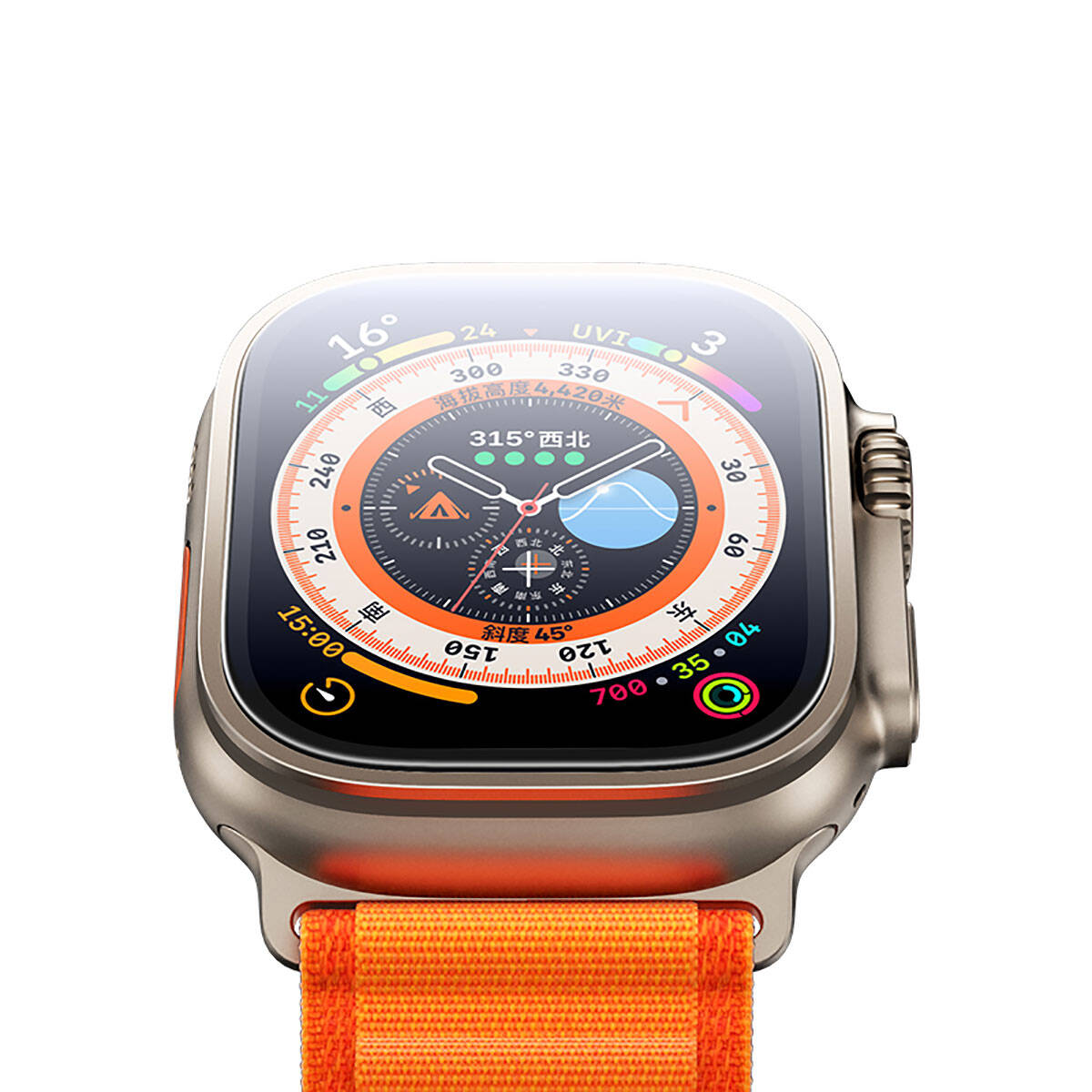 Benks Anti-Reflective Uygulama Aparatlı Temperli Cam – Apple Watch Ultra 49 mm