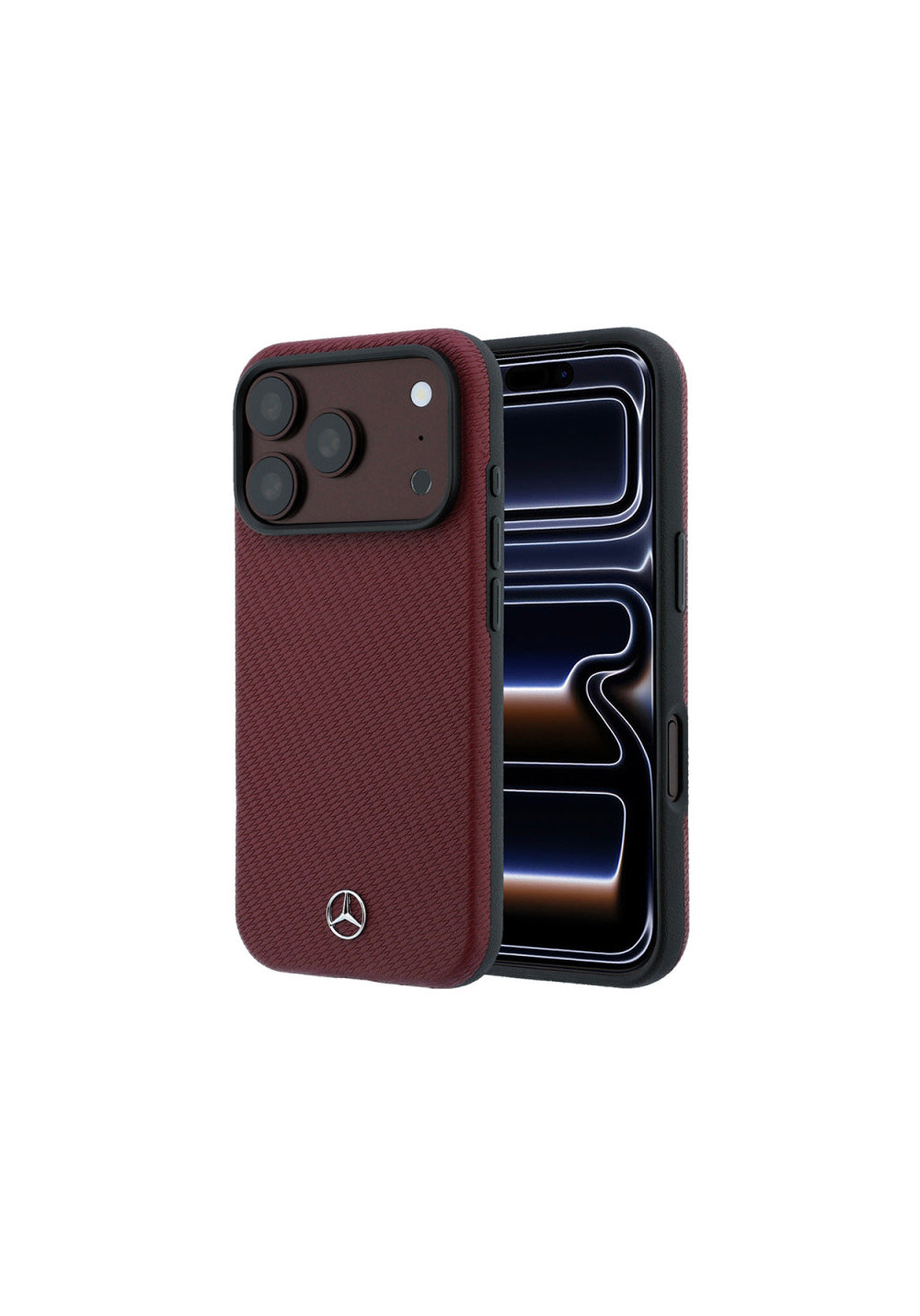 Mercedes Benz 3D Wrap Wood Deri – iPhone 18 Pro Max Kılıfı