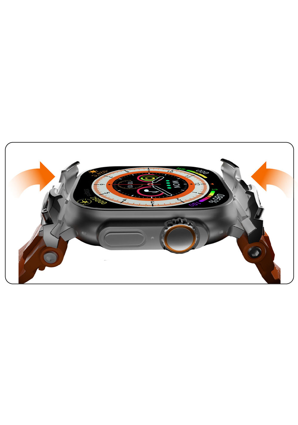 Mohseven Armor Silikon Kordon – Apple Watch Ultra 49 mm