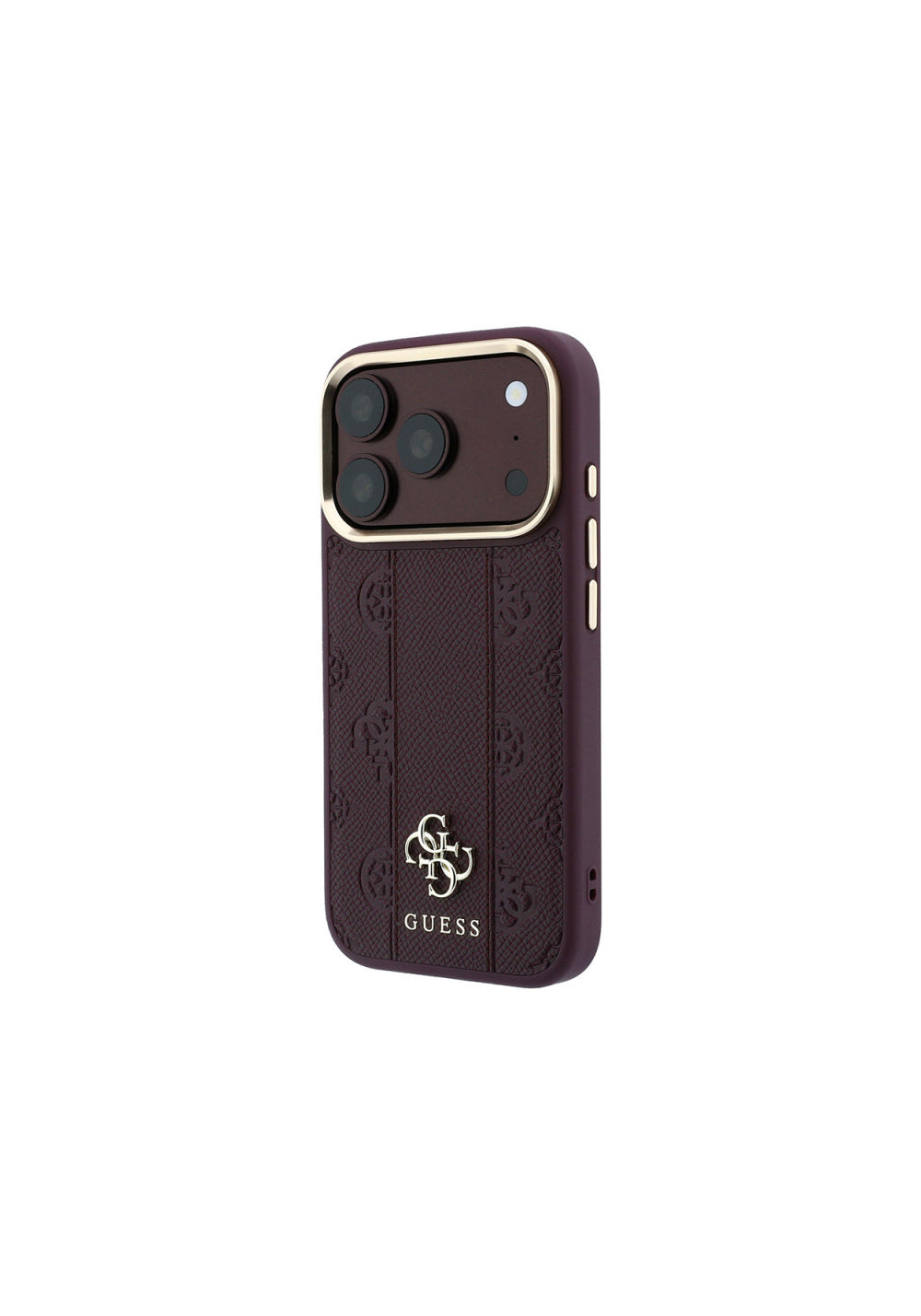 Guess Şeritli Peony 4G ve Yazı Logolu – iPhone 18 Pro Kılıfı