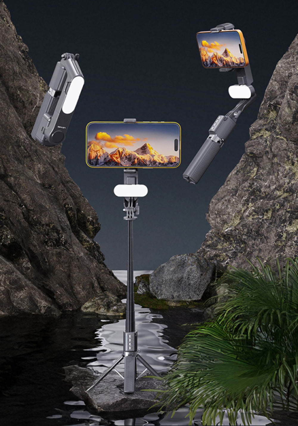 Lenyes LPH124 – 102 cm Dolgu Işıklı Tripod ve Selfie Çubuğu