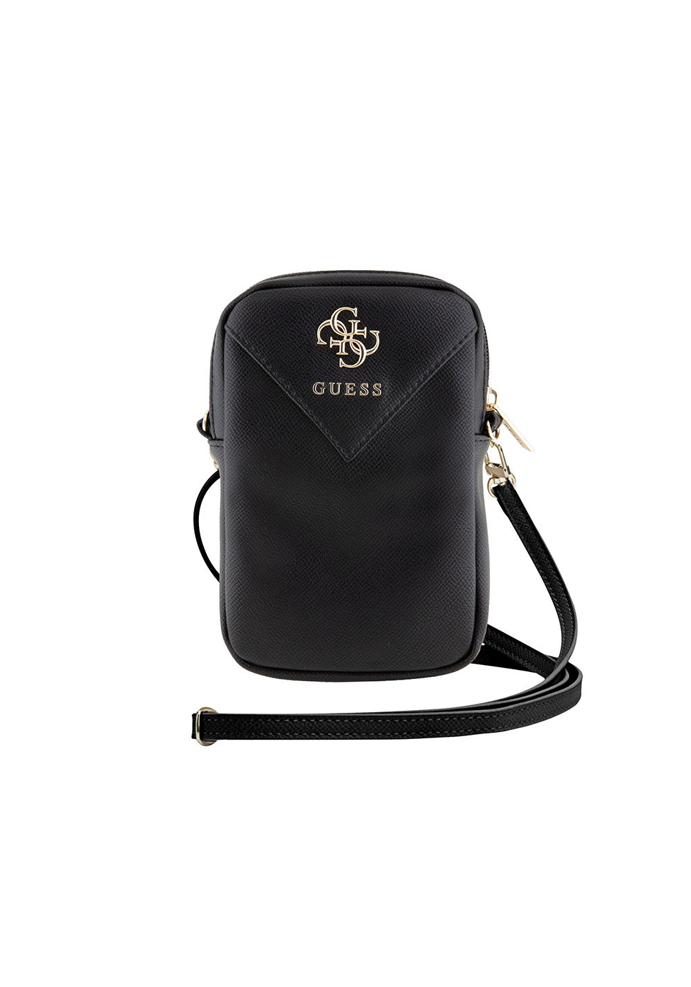 Guess 4G Metal Logo Fermuarlı PU Deri – Çapraz Vücut Çantası