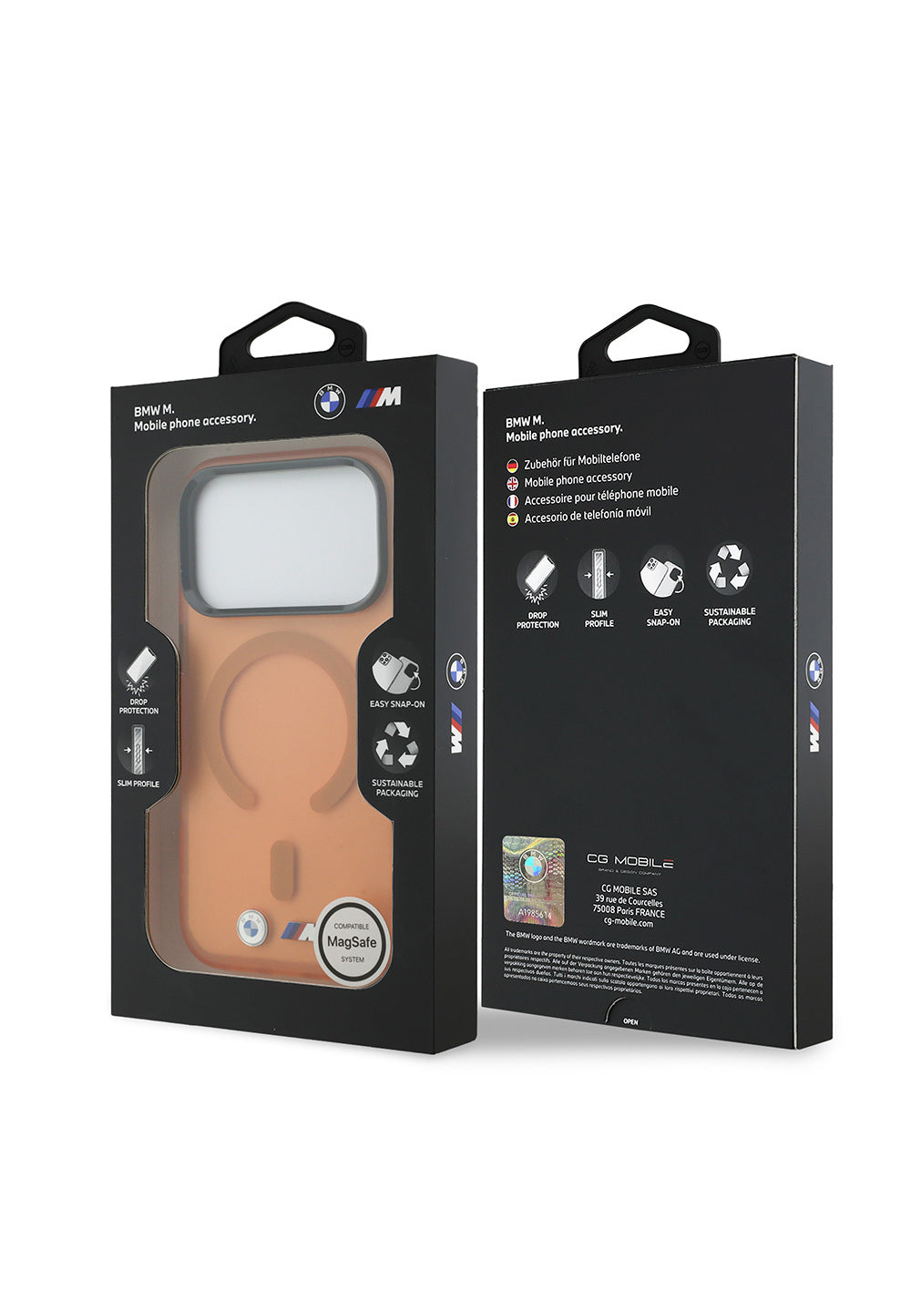 BMW Metal Buton Tasarımlı Buzlu IML Baskılı – iPhone 18 Pro Kılıfı