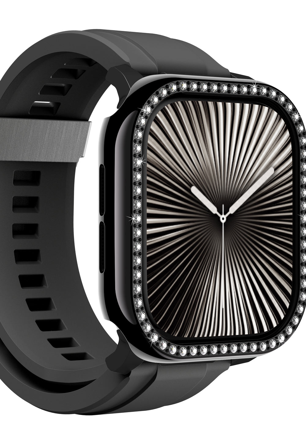 Amazingthing Gleam Fit FullGuard Taşlı PC Kasa ve Ekran Koruması – Apple Watch Series 10 46 mm
