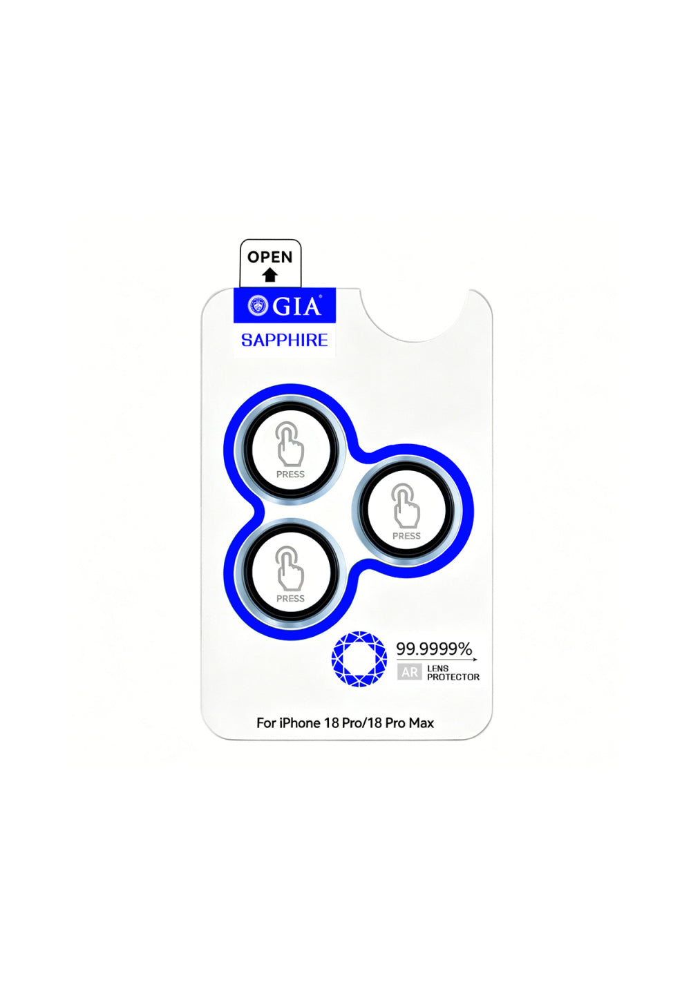 Mohseven Sapphire One by One Alüminyum Safir – iPhone 18 Pro Lens Koruyucusu
