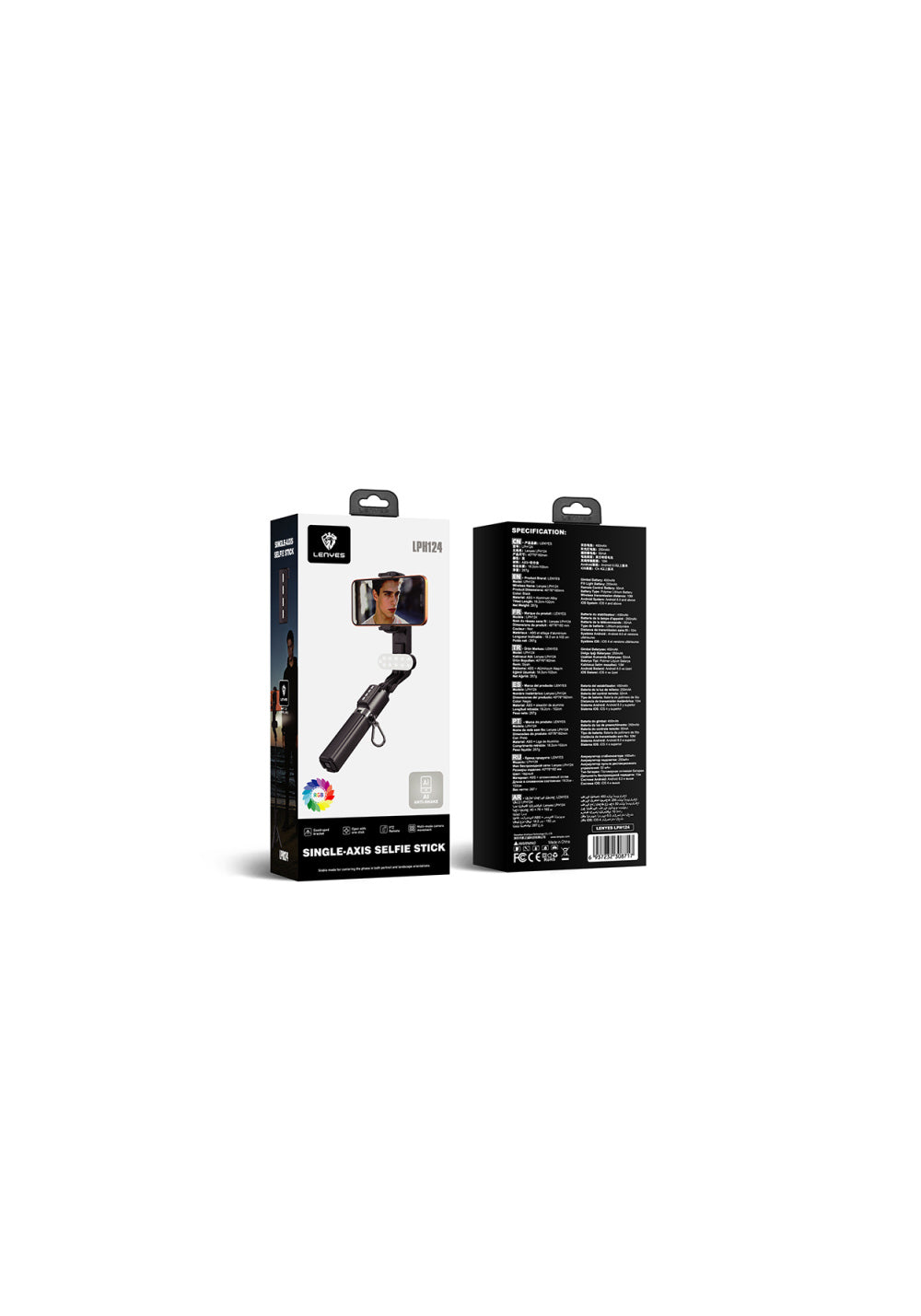 Lenyes LPH124 – 102 cm Dolgu Işıklı Tripod ve Selfie Çubuğu