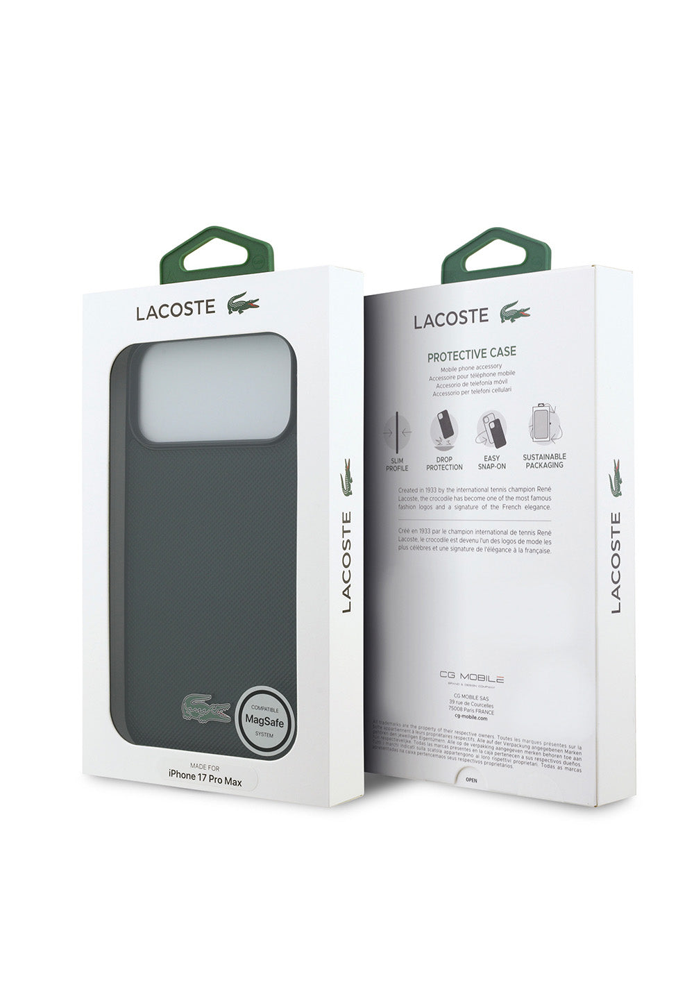 Lacoste PU Pike Desenli – iPhone 18 Pro Max Kılıfı