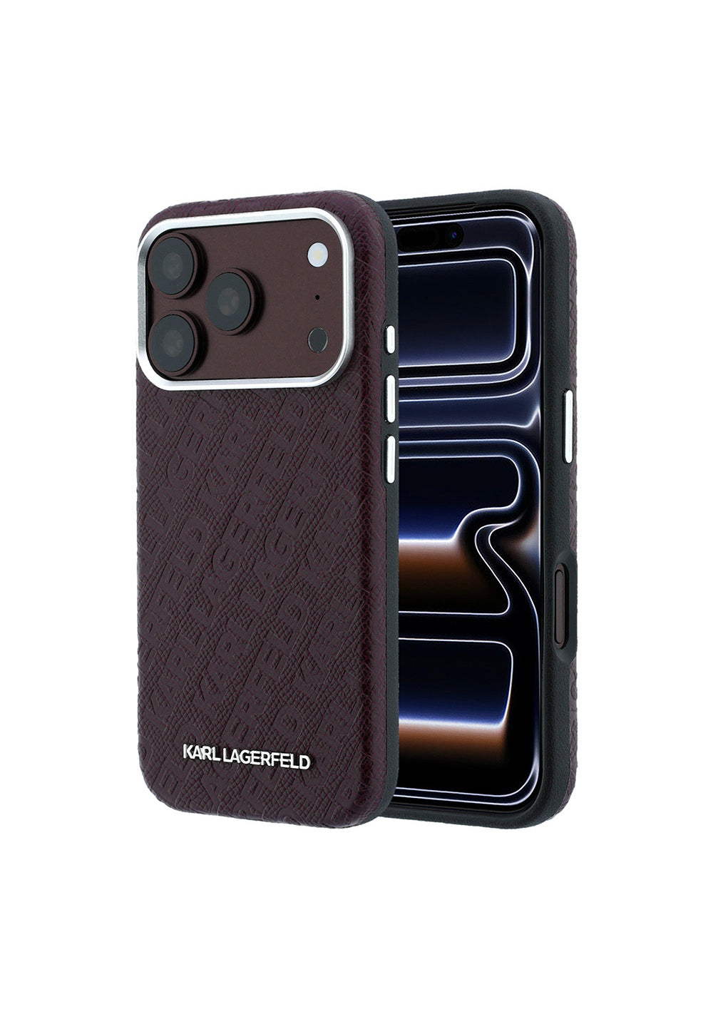 Karl Lagerfeld Grained Damgalı Yazı Logolu – iPhone 18 Pro Kılıfı