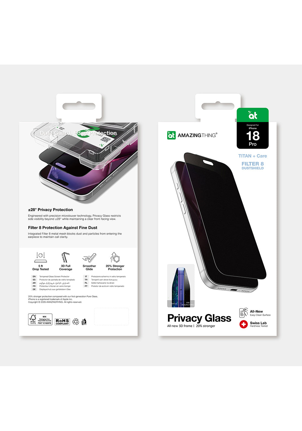 Amazingthing Titan Privacy – iPhone 18 Pro Max Ekran Koruyucusu