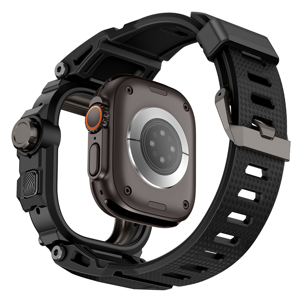 Mohseven Punk Fortress Silikon Kordon ve Koruyucu Kasa – Apple Watch Ultra 49 mm