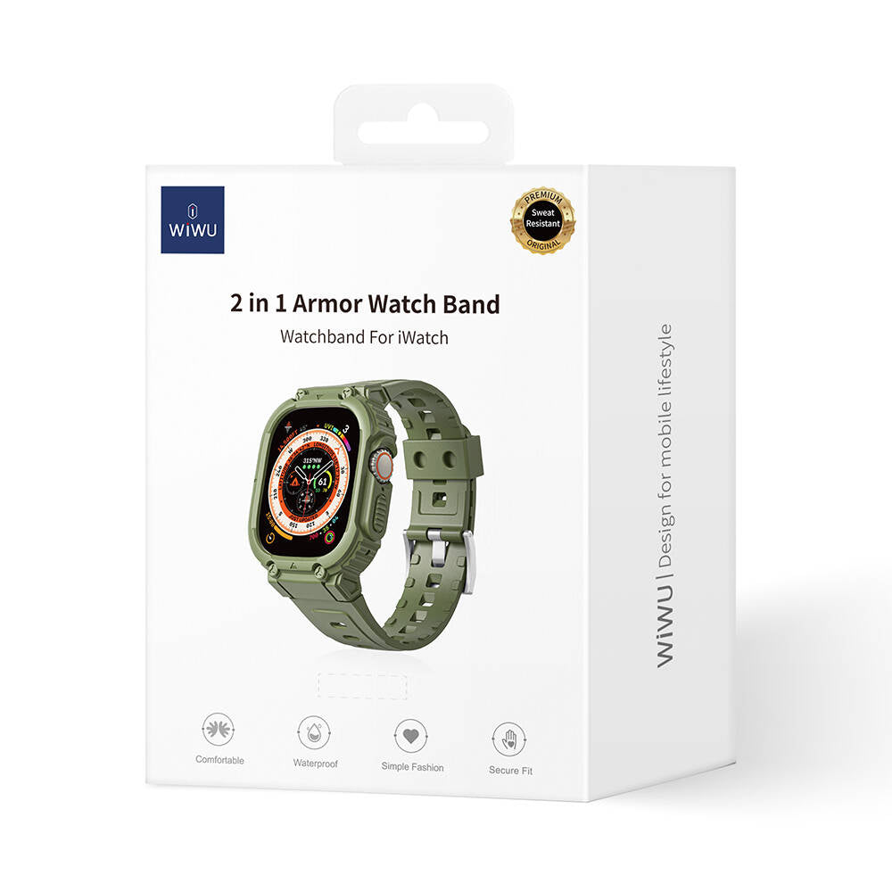 Wiwu Wi-WB014 Armor Kordon ve PC Kasa Seti – Apple Watch Ultra 49 mm