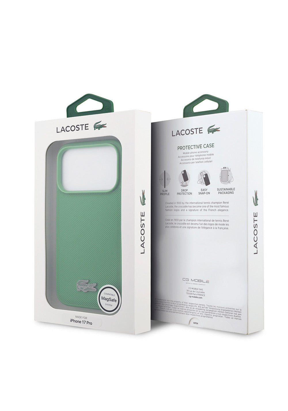 Lacoste PU Pike Desenli – iPhone 18 Pro Kılıfı