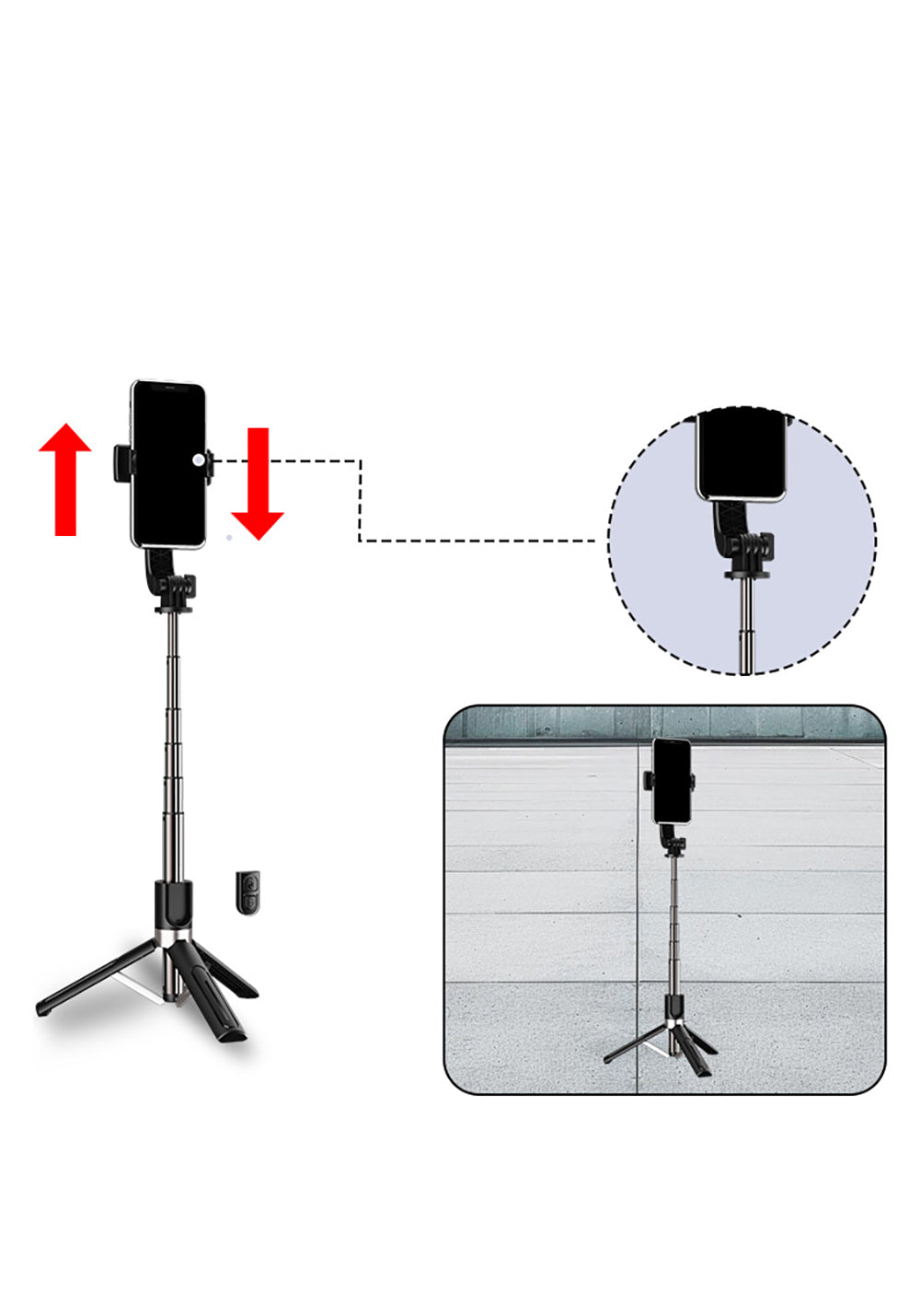 Jmary KT-219 – 90 cm Kumandalı Tripod ve Selfie Çubuğu