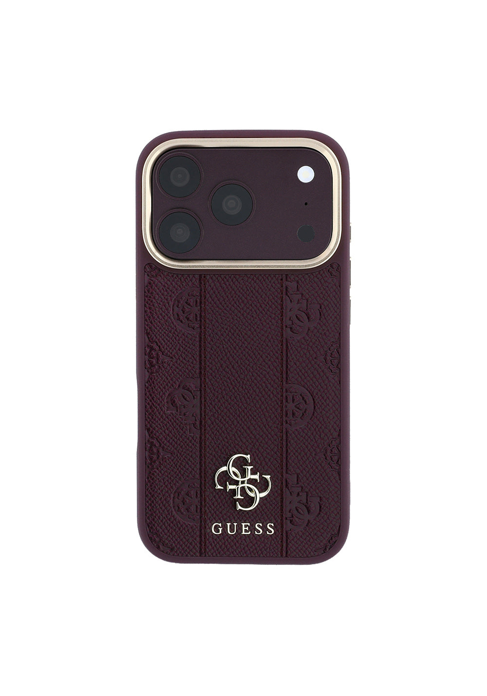 Guess Şeritli Peony 4G ve Yazı Logolu – iPhone 18 Pro Max Kılıfı