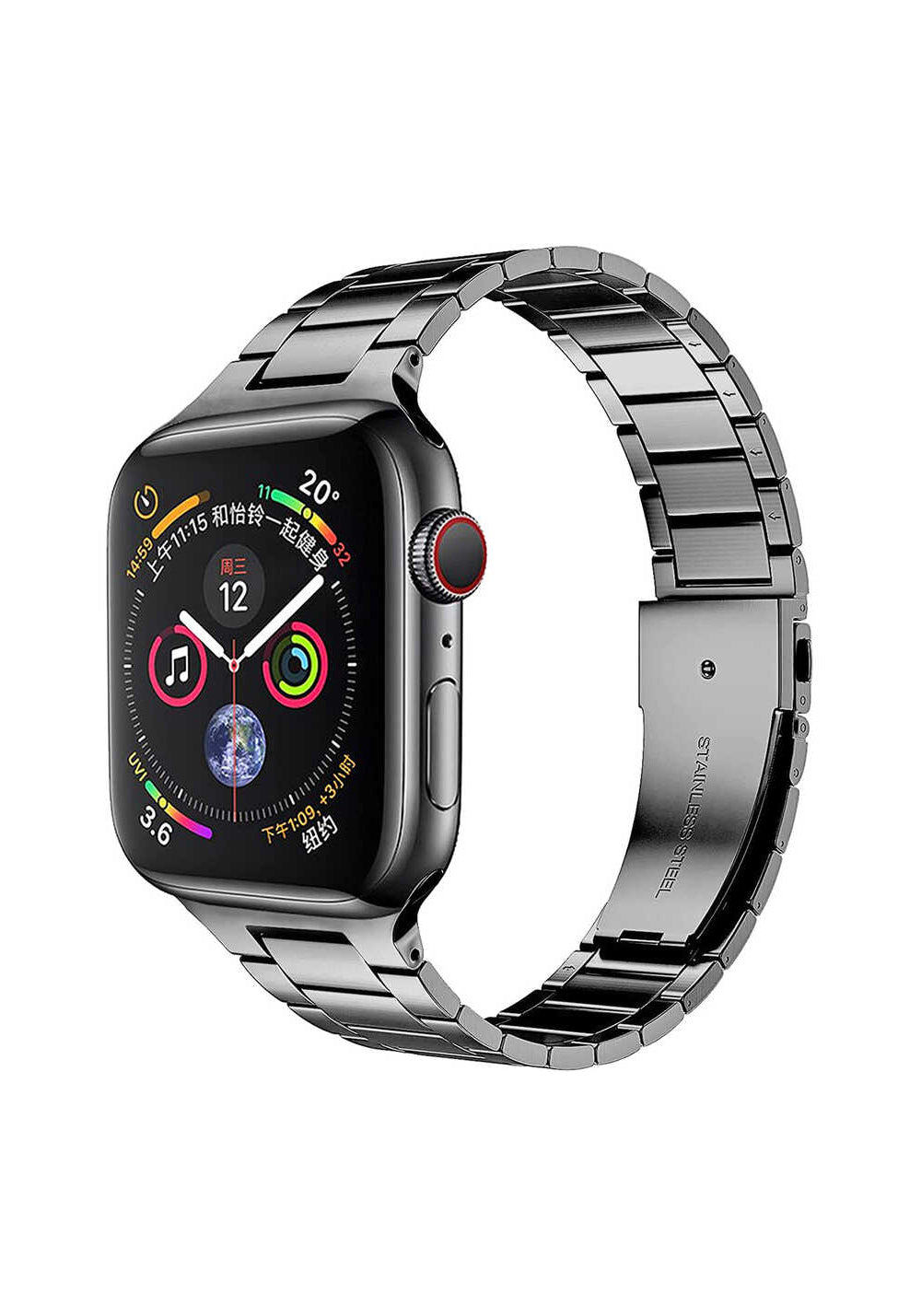 Wiwu Ultra Thin Steel Belt Three Beads Metal Kordon – Apple Watch 42/44/49 mm