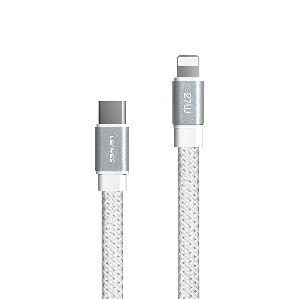 Lenyes LC538 – USB-C–Lightning 27W Aramid Örgülü Kablo 1 m