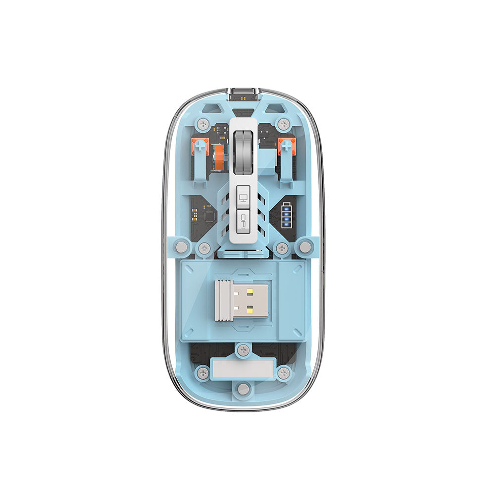 Wiwu WM105 Crystal – 2400 DPI RGB Kablosuz Mouse