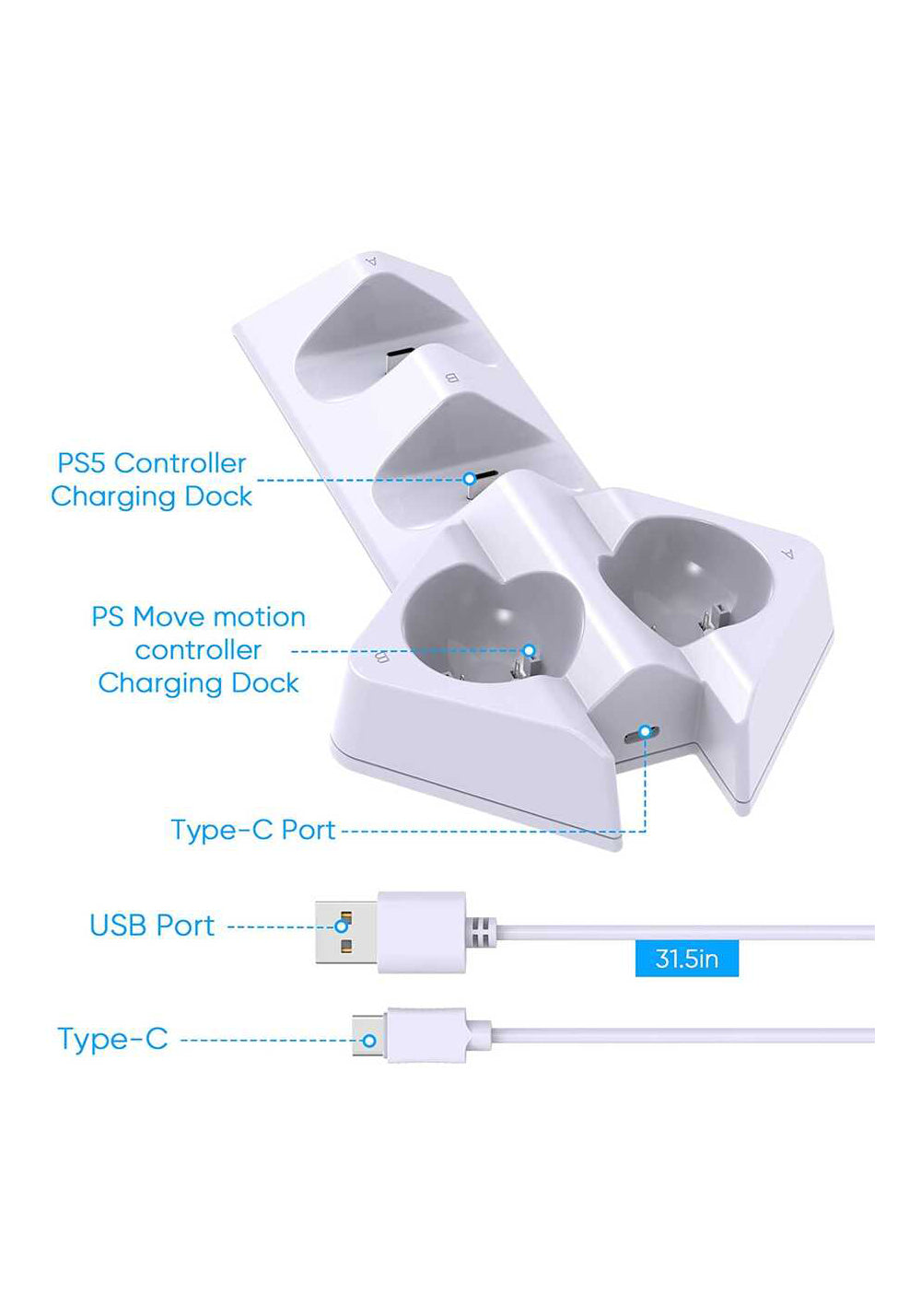 iPega PG-P5011 – PS5 Oyun Kolu Şarj Standı