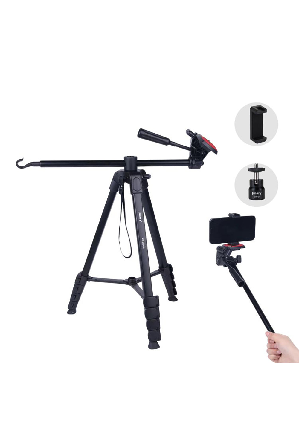 Jmary KP-2209 – 173 cm Başlıklı Tripod