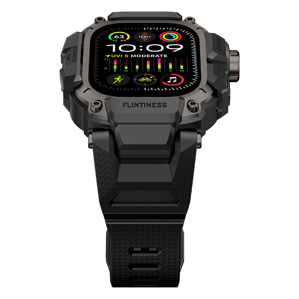 Mohseven Punk Fortress Silikon Kordon ve Koruyucu Kasa – Apple Watch Ultra 49 mm