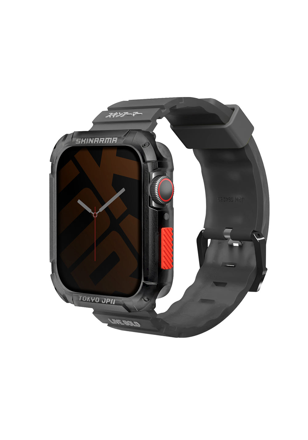 Skinarma Kurono + Shokku PC Kasa ve Silikon Kordon Seti – Apple Watch 44/45 mm