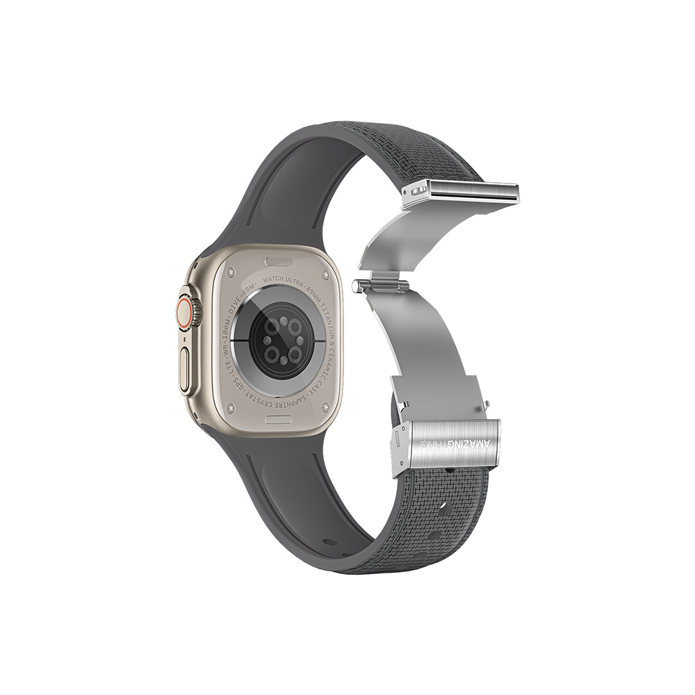 Amazingthing Titan Swift Deri Dokulu Silikon Kordon – Apple Watch ürün görseli