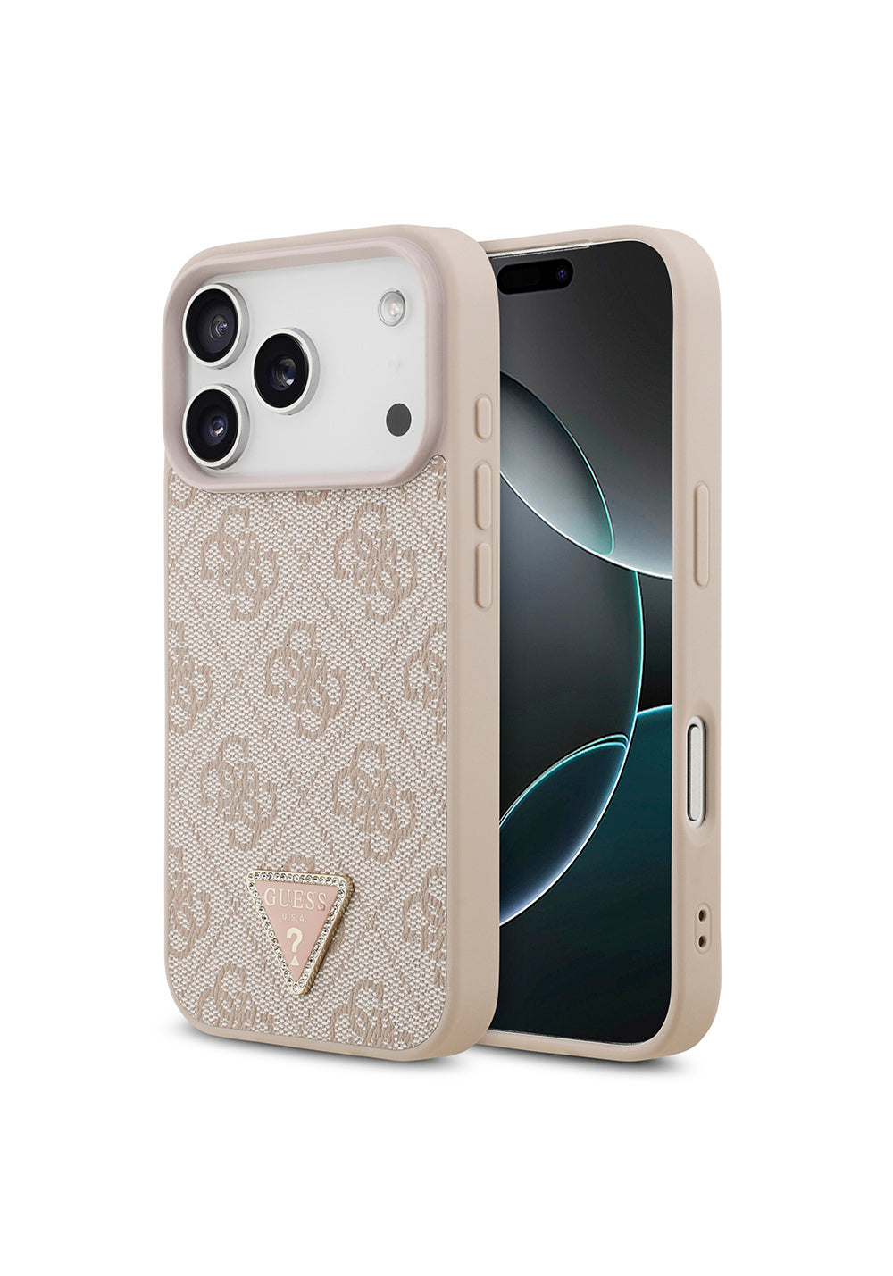 Guess Strass 4G Üçgen Logolu – iPhone 18 Pro Kılıfı