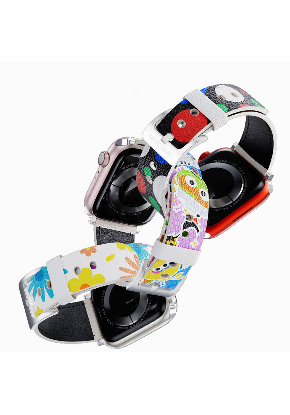Casebang Sesame Street Karakter Desenli Deri Kordon – Apple Watch 38/40/41 mm