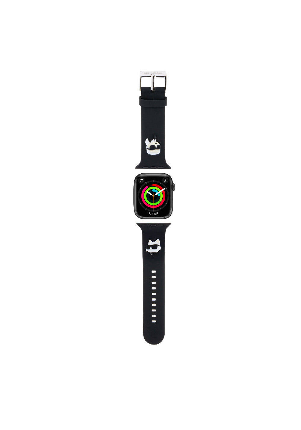 Karl Lagerfeld Karl & Choupette İkon Desenli Silikon Kordon – Apple Watch 42/44/45/49 mm